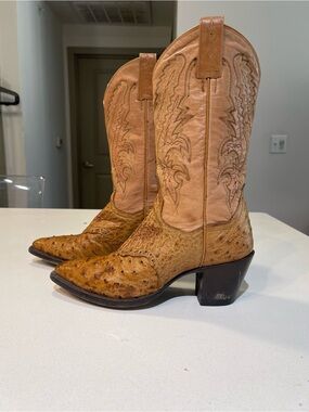 Dan Post•Size 8 FITS SMALLER!! Genuine Ostrich•Western Cowboy Boots